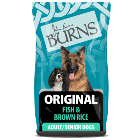 burns adult senior fish rice original dog food