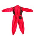 kids hi vis coverall red black 2